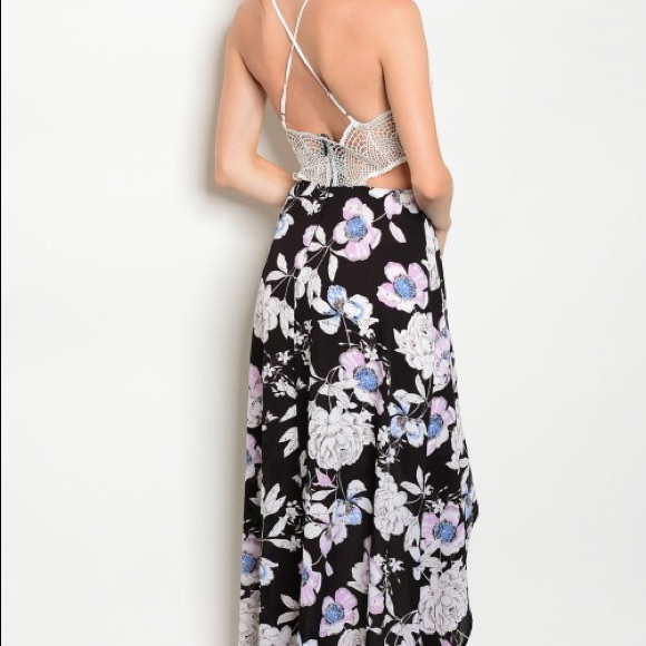 Black floral dress - Picture 6 of 6